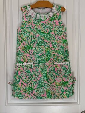 Lilly Pulitzer Little Lilly Shift Dress Mandevilla Baby Fins & Flippers Size 8